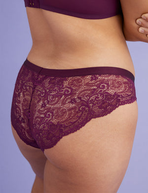 Lace Back Cheeky - Mulberry - Nylon/viscose/spandex - ThirdLove,modelUU