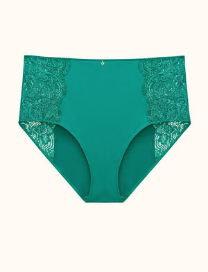 Lace High Brief - Juniper - Nylon/viscose/spandex - ThirdLove,modelLL