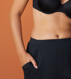 Knit Jogger - Black - Cotton/Spandex -Thirdlove