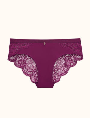 Lace Back Cheeky - Plum - Nylon/viscose/spandex -Thirdlove