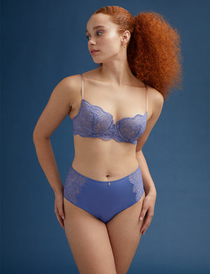 Lace High Brief - Denim - Nylon/Spandex - ThirdLove,modelWW