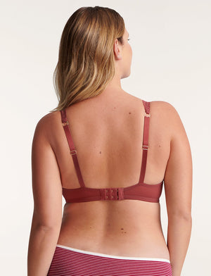 24/7™ Lace Contour Plunge Bra, Cranberry - Thirdlove - lace,modelN