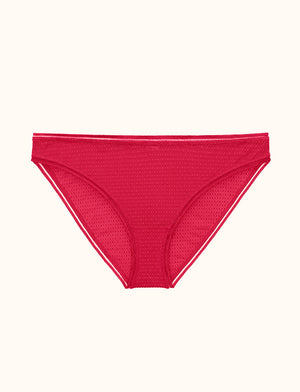Modern Mesh Bikini - Cerise - Nylon/Spandex - ThirdLove,modelD