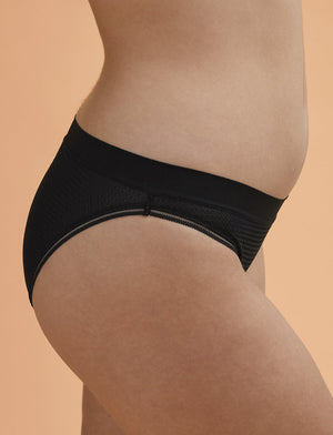 Modern Mesh High Leg Bikini - Black - Nylon/Spandex - ThirdLove,modelWW