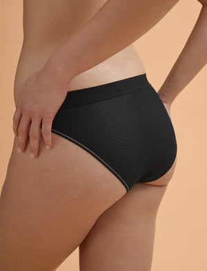 Modern Mesh High Leg Bikini - Black - Nylon/Spandex - ThirdLove,modelWW