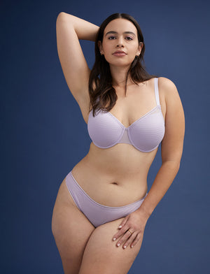 Modern Mesh Thong - Lavender - Nylon/Spandex - ThirdLove,modelVV