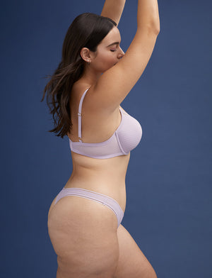Modern Mesh Thong - Lavender - Nylon/Spandex - ThirdLove,modelVV