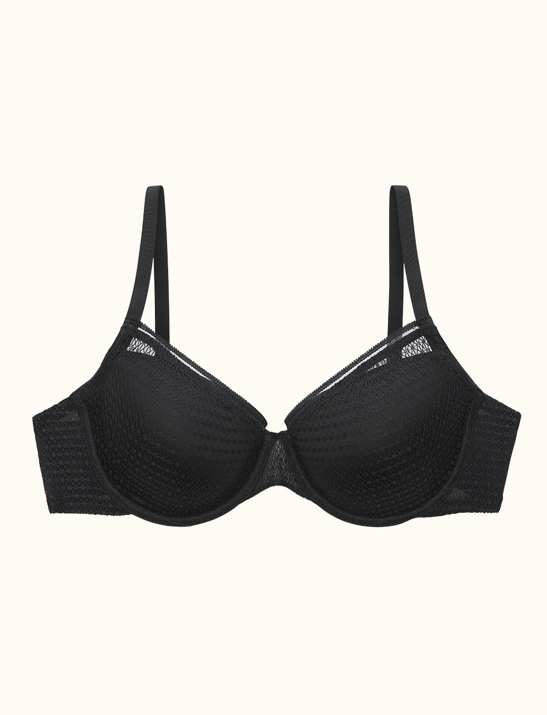 Modern Mesh Demi Bra - ThirdLove - Nylon/Spandex - Black, modelWW