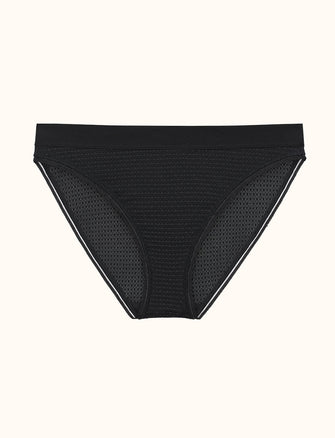 Modern Mesh High Leg Bikini - Black - Nylon/Spandex - ThirdLove,modelWW