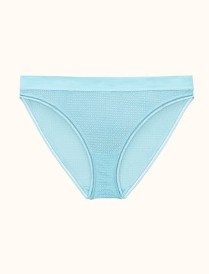 Modern Mesh High Leg Bikini - Blue Topaz - Nylon/Spandex - ThirdLove,modelD
