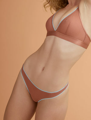 Modern Mesh Thong - Rose Gold - Nylon/Spandex - ThirdLove,modelQQ