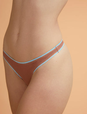 Modern Mesh Thong - Rose Gold - Nylon/Spandex - ThirdLove,modelQQ