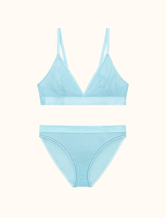 Mesh Triangle Bralette Set
