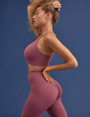 Muse Racerback Sports Bra - Berry - Nylon/Spandex -Thirdlove