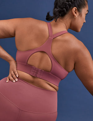 Muse Racerback Sports Bra - Berry - Nylon/Spandex -Thirdlove