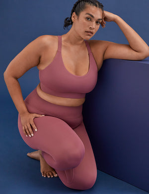 Muse Racerback Sports Bra - Berry - Nylon/Spandex -Thirdlove