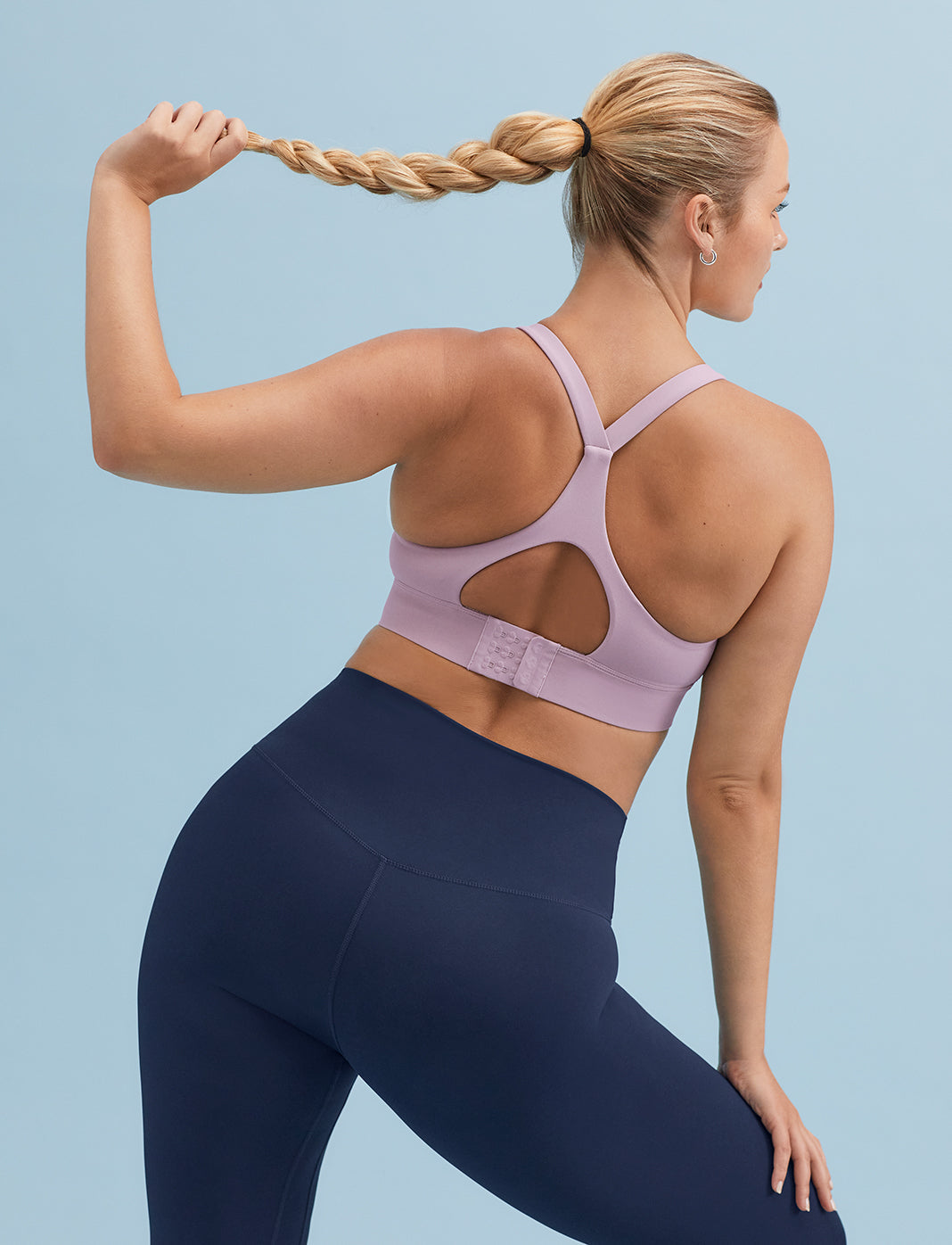 Muse Racerback Sports Bra - Lavender - Nylon/Spandex -Thirdlove