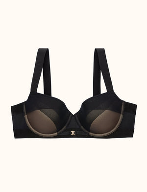 Ombre Mesh Demi Bra, Black - Thirdlove - Nylon/Spandex,modelAA