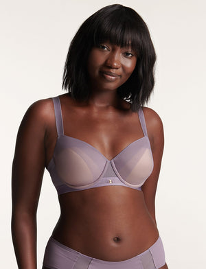 Ombre Mesh Demi Bra, Stormy Lilac - Thirdlove - Nylon/Spandex,modelAA
