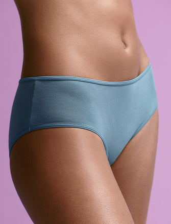 Organic Mid-Rise Bikini - Bluestone - Organic Cotton/Spandex - ThirdLove,modelKK