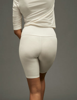 Organic Bike Short - Sea Salt - Organic Cotton/Spandex -Thirdlove