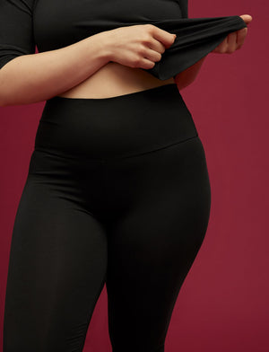 Organic Legging - Black - Organic Cotton/Spandex -Thirdlove