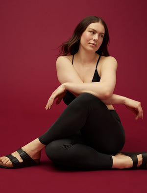 Organic Legging - Black - Organic Cotton/Spandex -Thirdlove