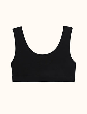 Organic Scoop Bralette - Black - Organic Cotton/Spandex -Thirdlove