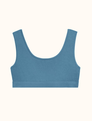 Organic Scoop Bralette - Bluestone - Organic Cotton/Spandex -Thirdlove