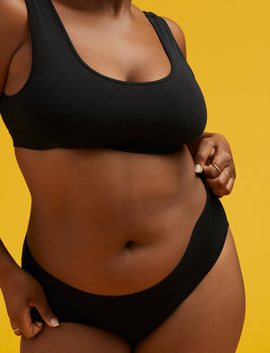 Organic Mid-Rise Bikini - Black - Organic Cotton/Spandex - ThirdLove,model9