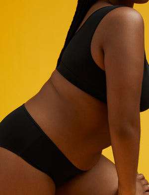 Organic Mid-Rise Bikini - Black - Organic Cotton/Spandex - ThirdLove,model9