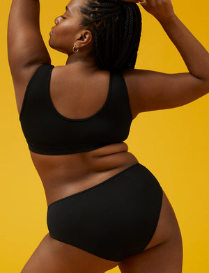 Organic Scoop Bralette - Black - Organic Cotton/Spandex -Thirdlove