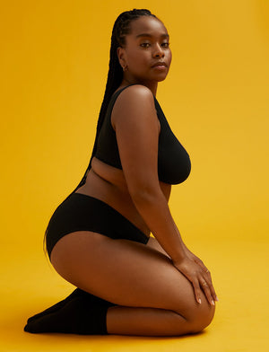 Organic Mid-Rise Bikini - Black - Organic Cotton/Spandex - ThirdLove,model9