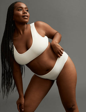 Organic Mid-Rise Bikini - Sea Salt - Organic Cotton/Spandex - ThirdLove,model9