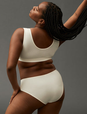 Organic Scoop Bralette - Sea Salt - Organic Cotton/Spandex -Thirdlove