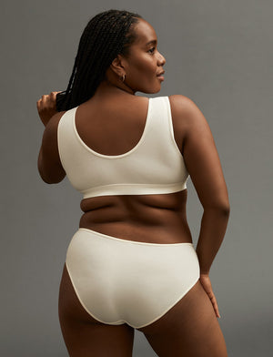 Organic Mid-Rise Bikini - Sea Salt - Organic Cotton/Spandex - ThirdLove,model9