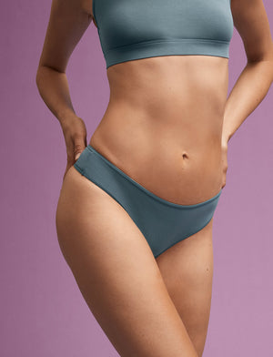 Organic Thong - Bluestone - Organic Cotton/Spandex - ThirdLove,modelJJ