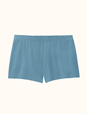 Organic Short - Bluestone - Organic Cotton/Spandex -Thirdlove