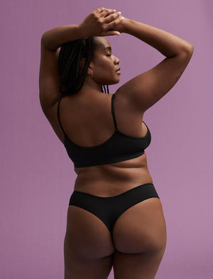 Organic Thong - Black - Organic Cotton/Spandex - ThirdLove,model9