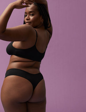 Organic Thong - Black - Organic Cotton/Spandex - ThirdLove,model9
