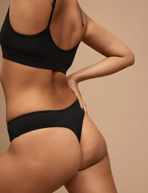 Organic Triangle Bralette - Black - Organic Cotton/Spandex -Thirdlove