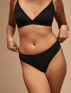 Organic Thong - Black - Organic Cotton/Spandex - ThirdLove,modelGG