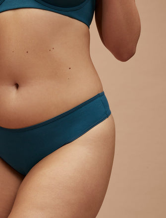 Pima Cotton Thong - Peacock - Cotton - ThirdLove,modelFF