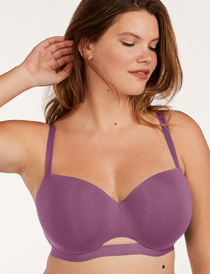 24/7™ Pima Cotton T-Shirt Bra, Violet - Thirdlove - Pima cotton/nylon/spandex,modelN