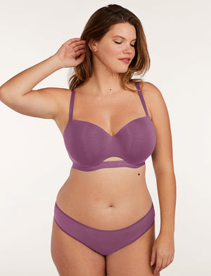 24/7™ Pima Cotton T-Shirt Bra, Violet - Thirdlove - Pima cotton/nylon/spandex,modelN