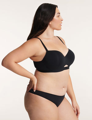 Pima Cotton Thong - Black - Cotton/Nylon/Spandex - ThirdLove,modelH
