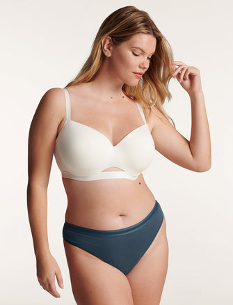 Everyday Cotton Thong - Darkest Teal - Cotton/Spandex - ThirdLove,modelN