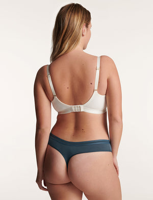 Everyday Cotton Thong - Darkest Teal - Cotton/Spandex - ThirdLove,modelN