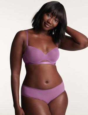 24/7™ Pima Cotton T-Shirt Bra, Violet - Thirdlove - Pima cotton/nylon/spandex,modelAA