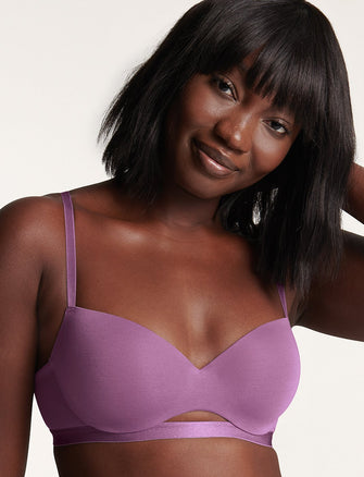 24/7™ Pima Cotton T-Shirt Bra, Violet - Thirdlove - Pima cotton/nylon/spandex,modelAA